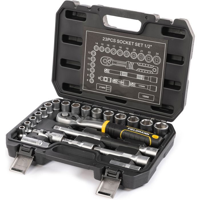 Fieldmann Dosing Wrench Set 23 Pieces - FDG 5022-23R - Includes 1/2" Ratchet