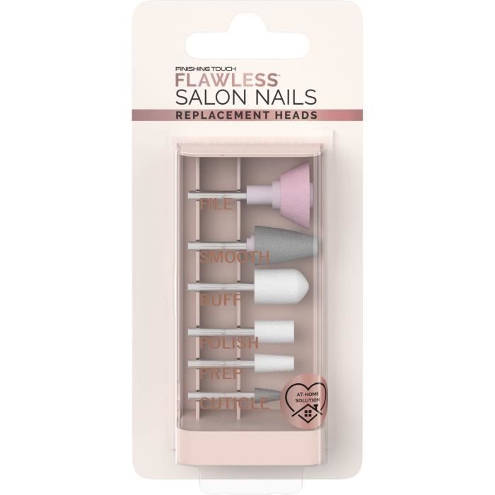 FLAWLESS FINISH - Manicure and Pedicure Accessories - Set of 6 Replacement Heads