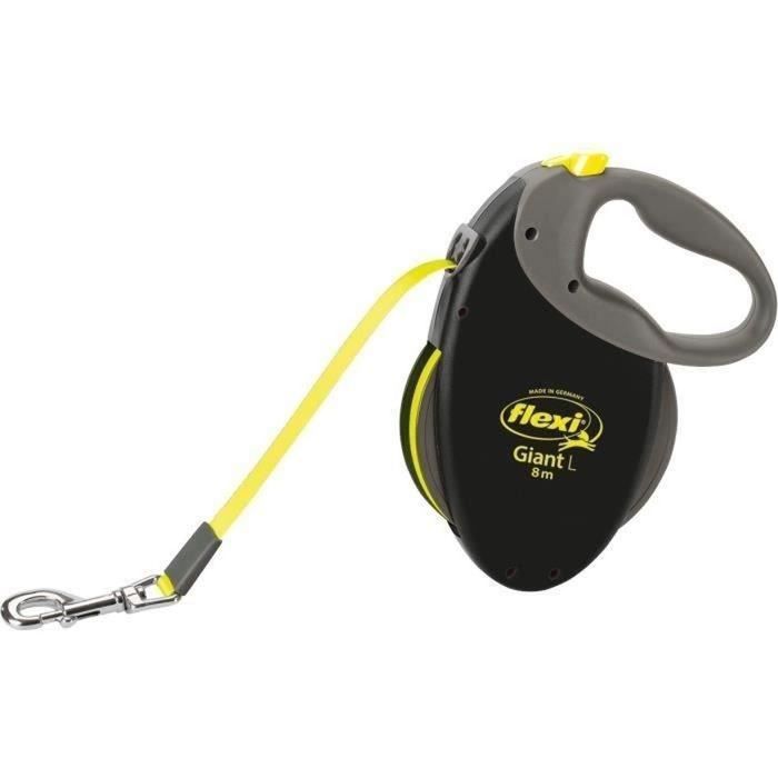 FLEXI Neon Giant Retractable Leash - GT3-210-S-NEO-12 - Black and Yellow