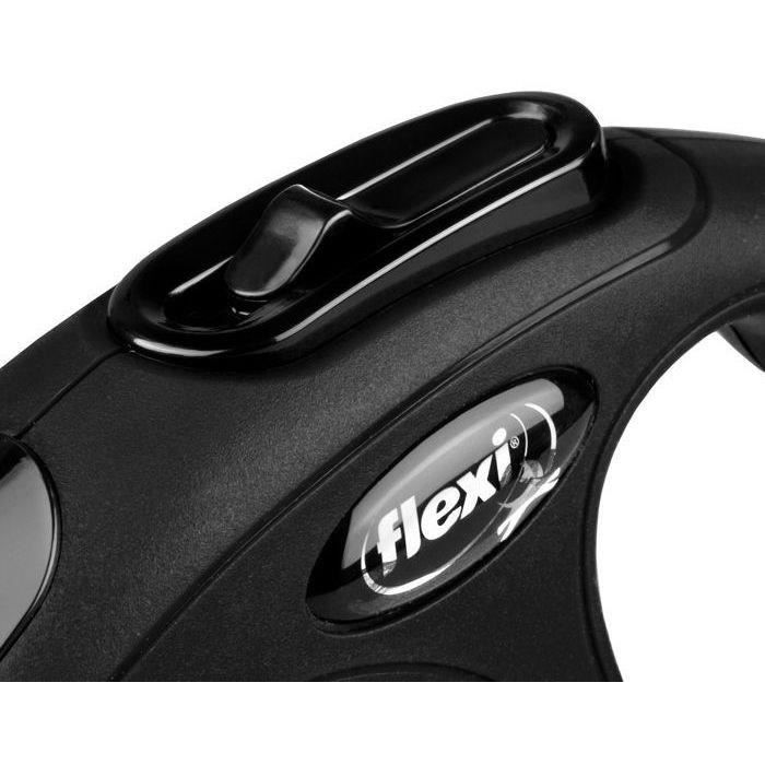 Flexi New Classic M Retractable Leash 5 m Black for Dogs up to 20 kg