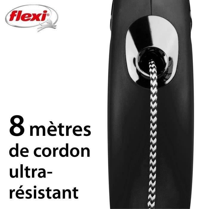 Flexi New Classic M Cord Leash 8 m Black for Dogs up to 20 kg - CL20C8-251-S-20