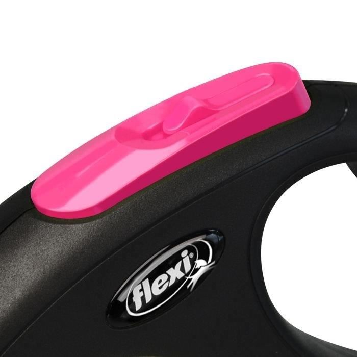 TRIXIE Flexi New NEON Leash S 5 m Fluorescent Pink for Dogs up to 15 kg