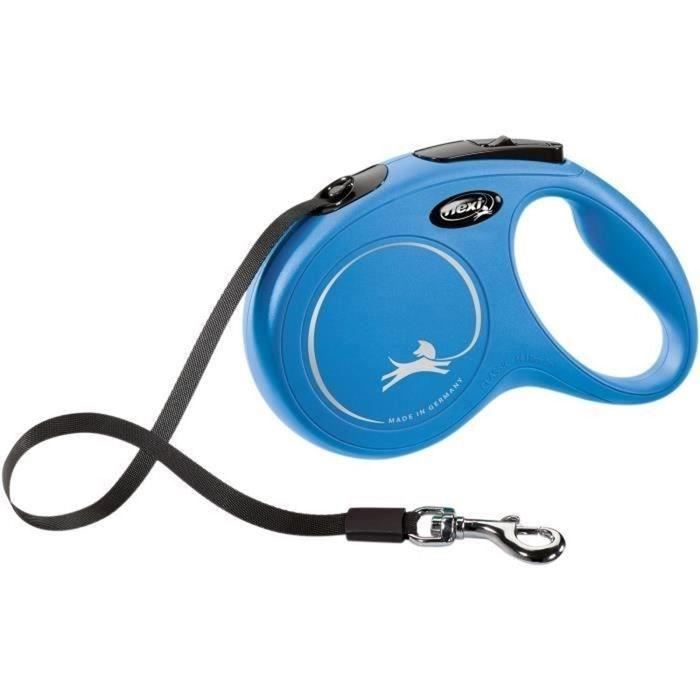 FLEXI New CLASSIC Retractable Leash M 5 m Blue for Dogs up to 25 kg