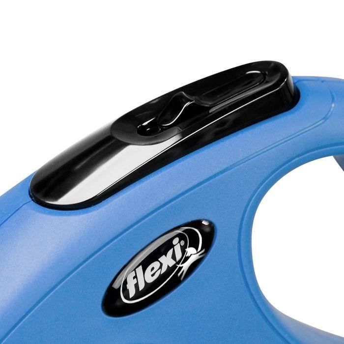 FLEXI New CLASSIC Retractable Leash M 5 m Blue for Dogs up to 25 kg