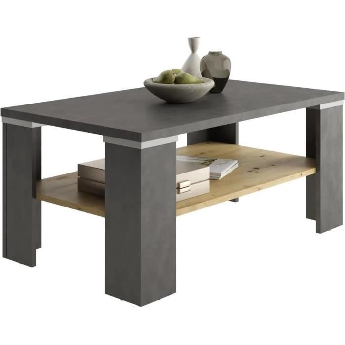 Coffee table - Matera and Artisan oak decor - L100 x H46 x D60 cm - Made in Germany