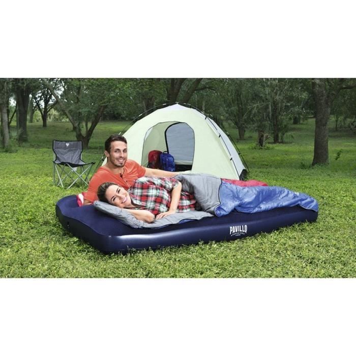Bestway Inflatable Camping Mattress 2 Person 1.91 m x 1.37 m x 22 cm - Built-in Foot Pump