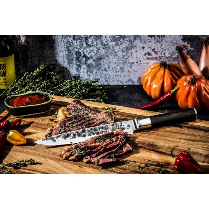 Sebra Meat Knife - Forged - 20.5 cm - Japanese 440C Steel - Dalbergia Wood Handle