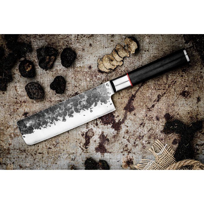 Sebra Cleaver - Forged - 17.5 cm - Japanese 440C Steel - Dalbergia Wood Handle