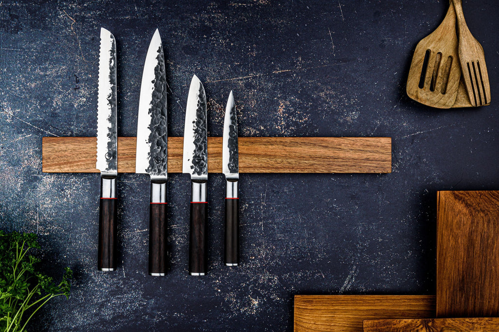 Sebra Kitchen Knife - Forged - 12.5 cm - Japanese 440C Steel - Dalbergia Wood Handle