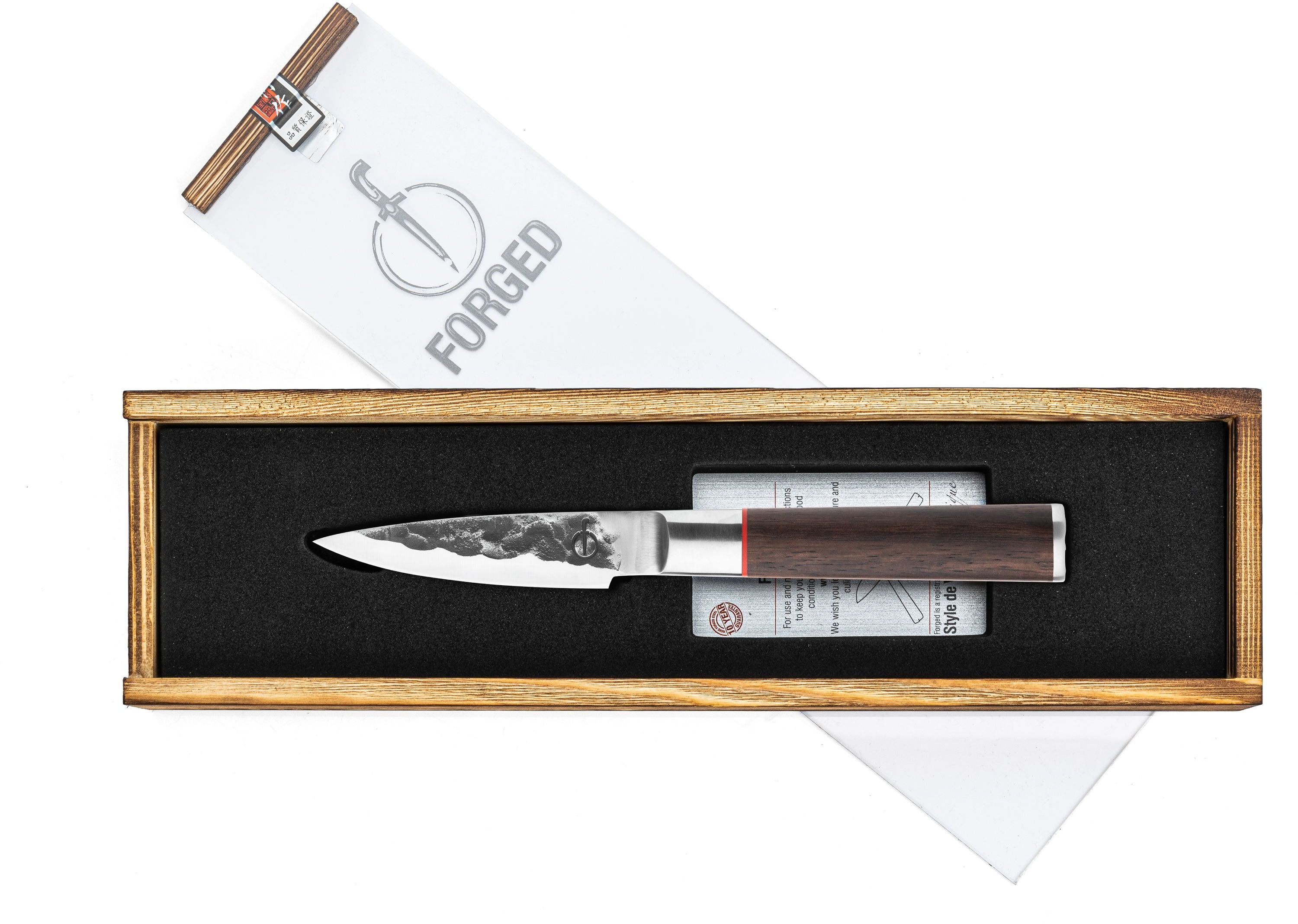 Sebra Vegetable Knife - Forged - 8.5 cm - Japanese 440C Steel - Dalbergia Wood Handle