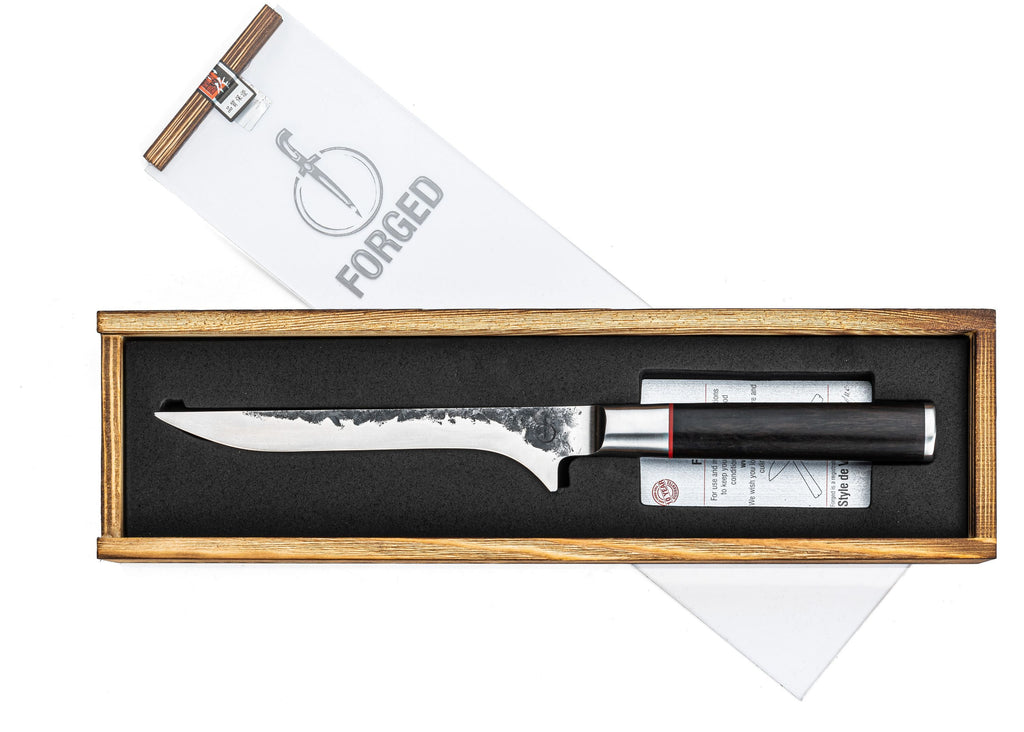 Sebra Boning Knife - Forged - 15 cm - Japanese 440C Steel - Dalbergia Wood Handle