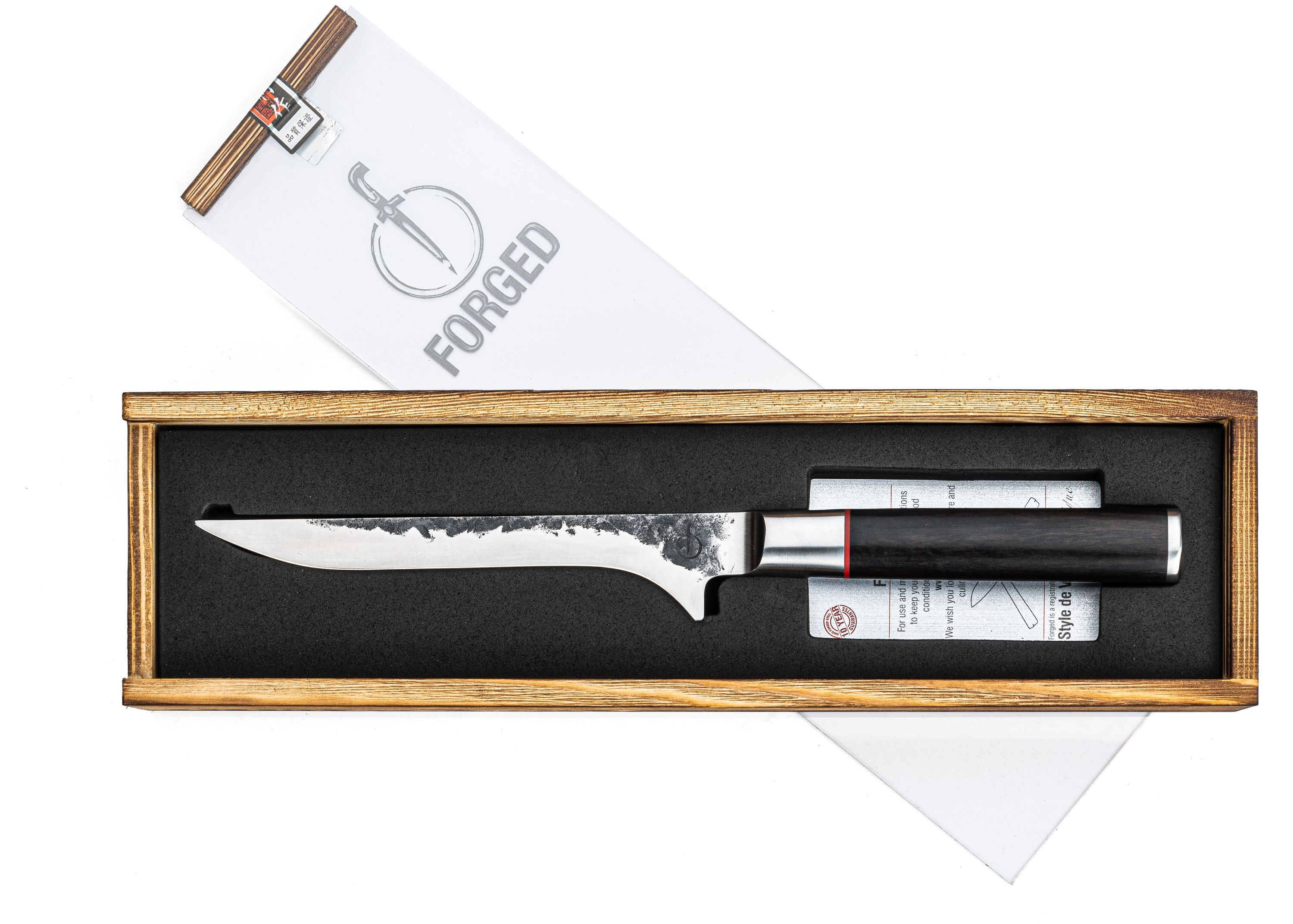 Sebra Boning Knife - Forged - 15 cm - Japanese 440C Steel - Dalbergia Wood Handle