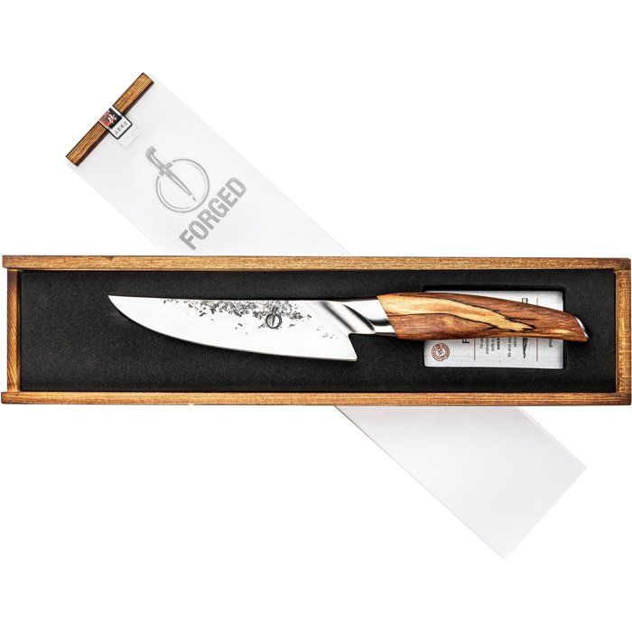Forged Chef's Knife - KATAI - VG10 Steel - Root Wood Handle - 16 cm