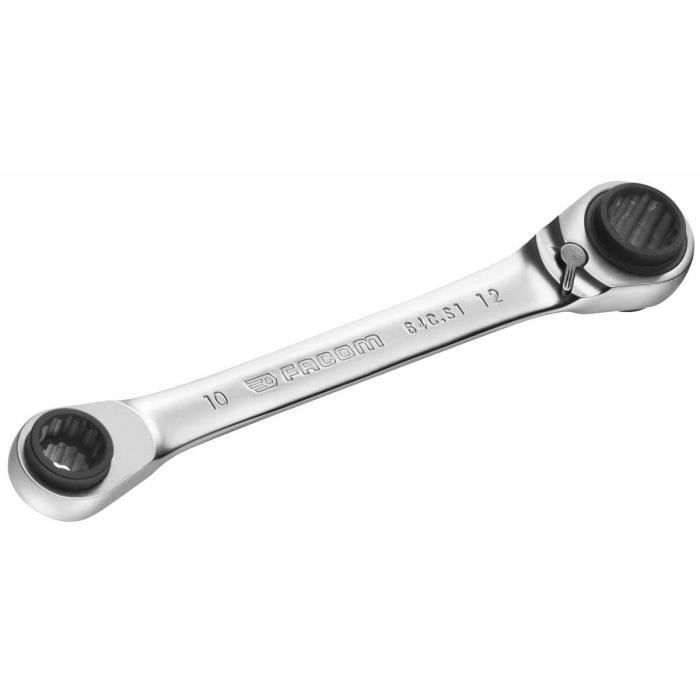 FACOM Set of 2 Cuatro Ratchet Wrenches 8-19 mm - 64C.J2PB - Silver