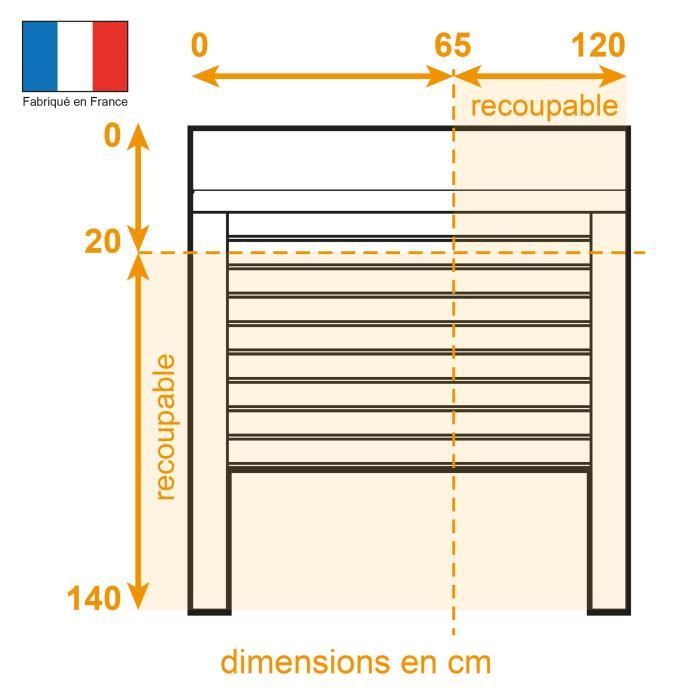 Double-Walled PVC Roller Shutter - 140 cm x 120 cm - Wired Electric - White