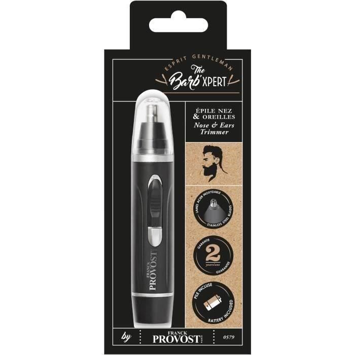 FRANCK PROVOST - 0579 - Barb'Xpert Nose and Ears Trimmer - Battery Powered - Black