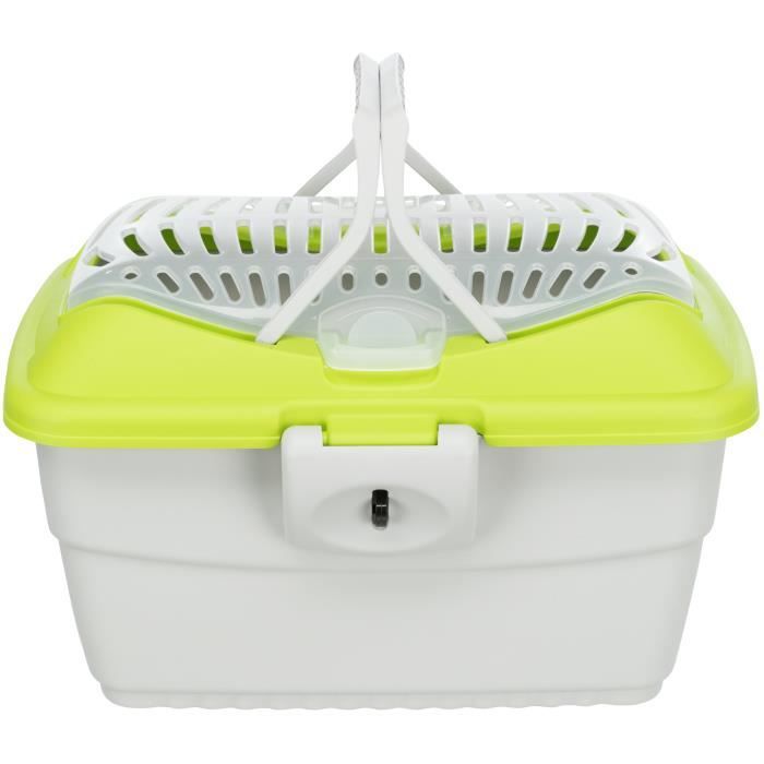 TRIXIE Mini-Capri Transport Box - 40 × 22 × 30 cm - Light Gray/Blue