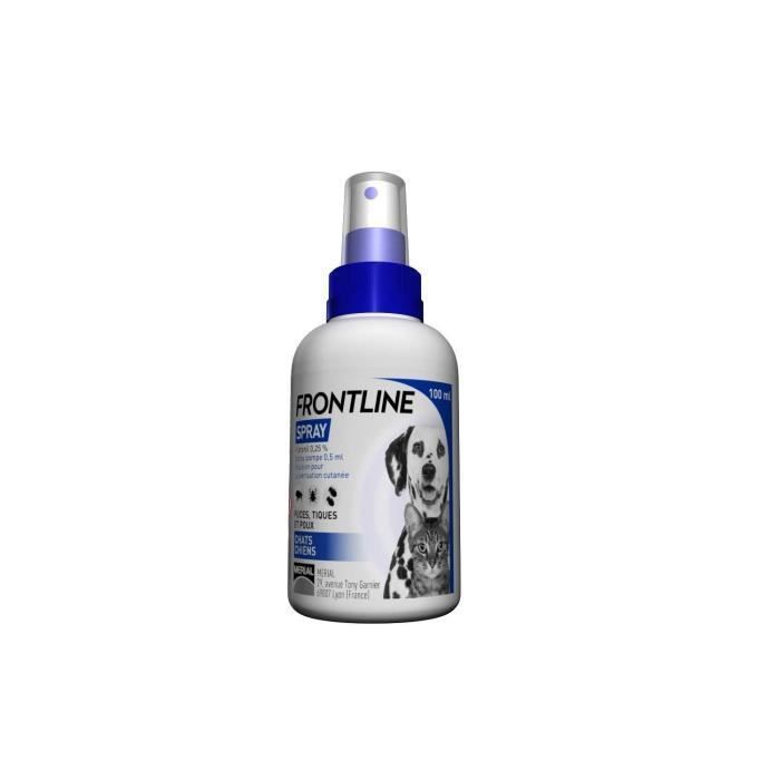 Frontline Spray - Flea and Tick Control - Cat and Dog - 5 kg - 100 ml