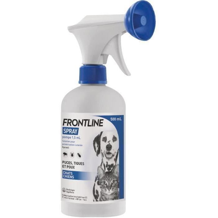 Frontline Spray - Flea and Tick Control - Cats and Dogs +5 kg - 250 ml