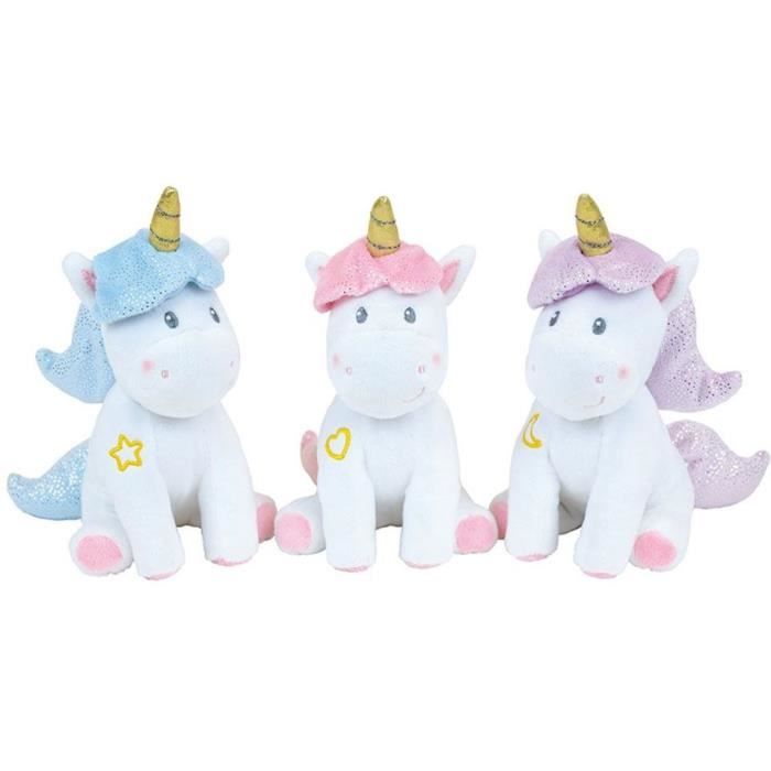 FUN HOUSE Unicorn Children's Dinnerware Set - 2 Plates, 2 Cutlery Sets, Plush Toy
