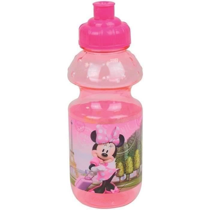 FUN HOUSE Disney Minnie Mouse Tableware Set - Glass, Soup Plate, Dinner Plate, Water Bottle, Snack Box, Cutlery