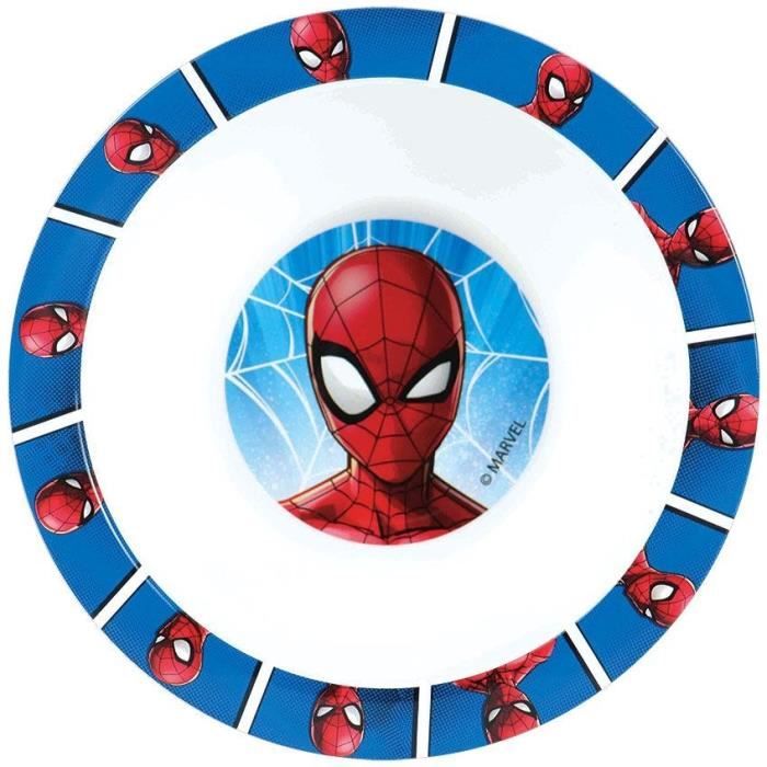 Tableware Set, FUN HOUSE - SPIDERMAN, 6-Piece, Glass, Plates, Cutlery, Water Bottle, Snack Box