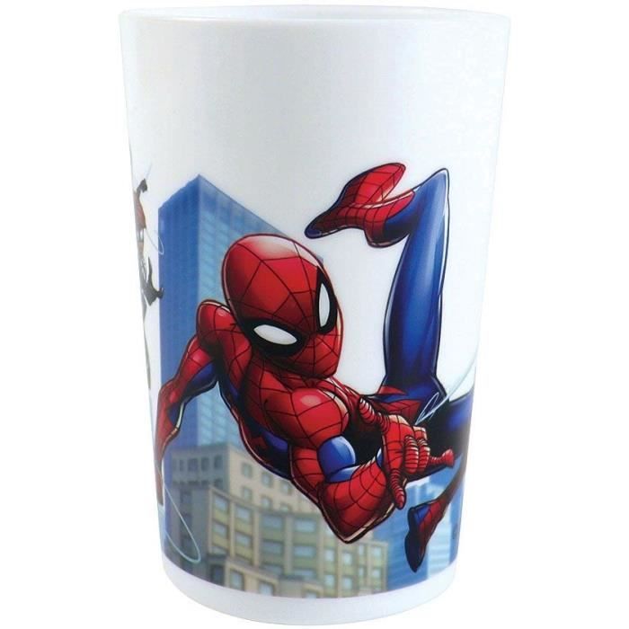 Tableware Set, FUN HOUSE - SPIDERMAN, 6-Piece, Glass, Plates, Cutlery, Water Bottle, Snack Box