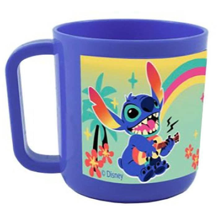 Lot vaisselle - FUN HOUSE - LILO ET STITCH Verre, assiette Ø22 cm et Ø16 cm, couverts, gourde et boite goûter