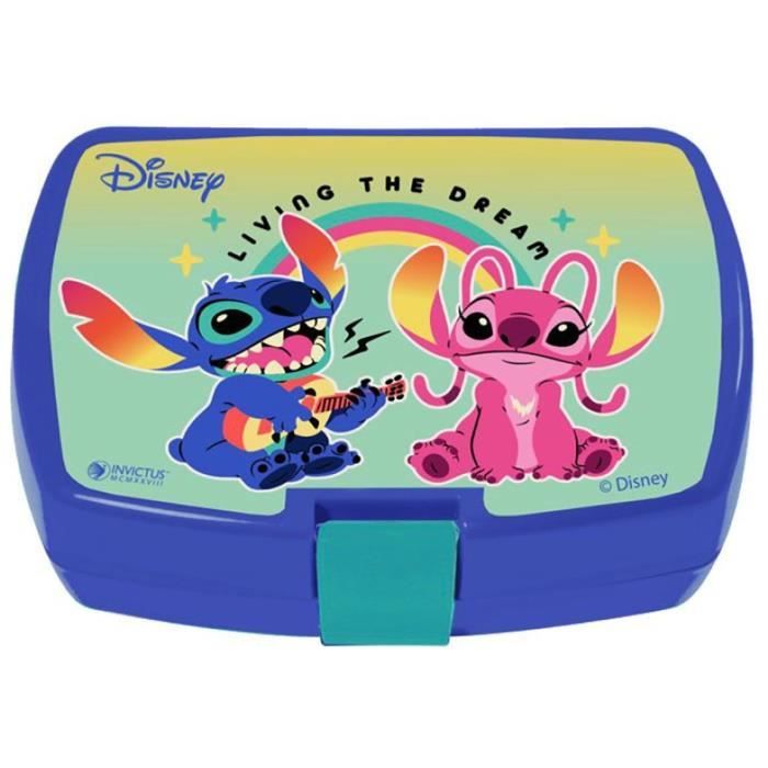 Lot vaisselle - FUN HOUSE - LILO ET STITCH Verre, assiette Ø22 cm et Ø16 cm, couverts, gourde et boite goûter