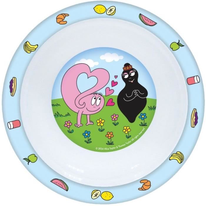 Tableware Set, FUN HOUSE - BARBAPAPA, 6-Piece, Glass, Plates, Cutlery, Water Bottle, Snack Box