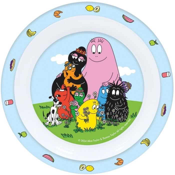 Tableware Set, FUN HOUSE - BARBAPAPA, 6-Piece, Glass, Plates, Cutlery, Water Bottle, Snack Box