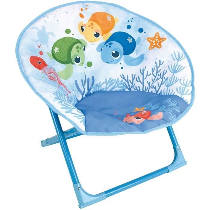 Fun House My Little Shell Foldable Moon Seat - Aquatic Turtles - H.47 x W.54 x D.42 cm