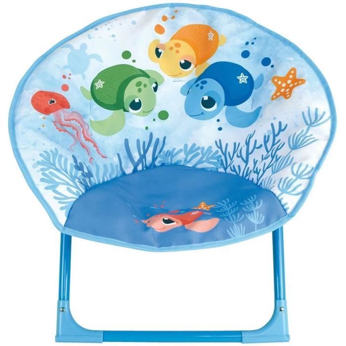 Fun House My Little Shell Foldable Moon Seat - Aquatic Turtles - H.47 x W.54 x D.42 cm