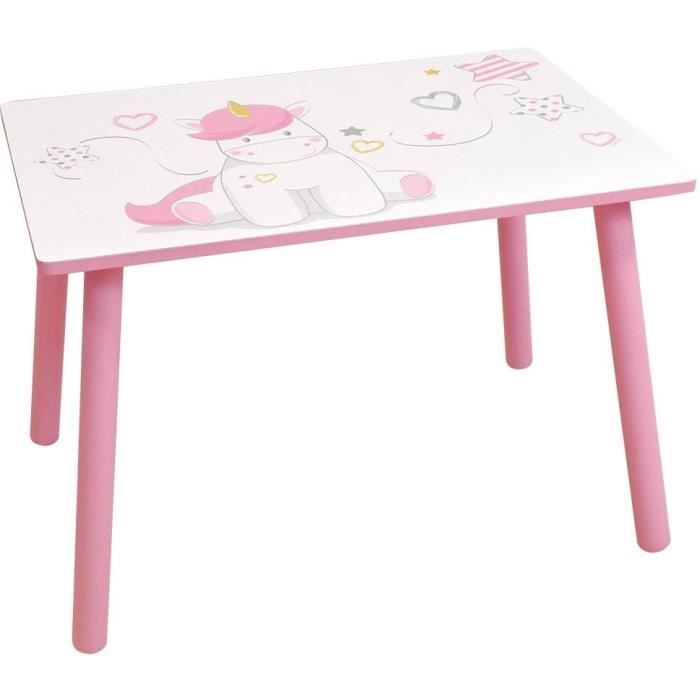 FUN HOUSE Unicorn Table and Chair Set: Table 41.5 cm H x 61 cm W x 42 cm D, Chair 49.5 cm H x