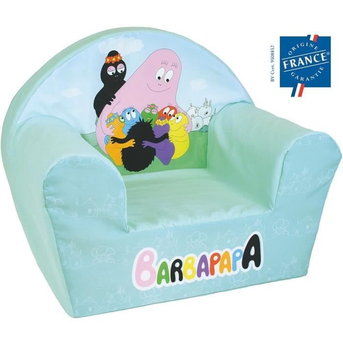 FUN HOUSE Children's Club Chair - BARBAPAPA - Made in France - H.42 x W.52 x D.33 cm