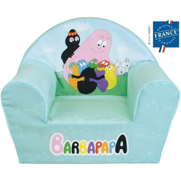 FUN HOUSE Children's Club Chair - BARBAPAPA - Made in France - H.42 x W.52 x D.33 cm