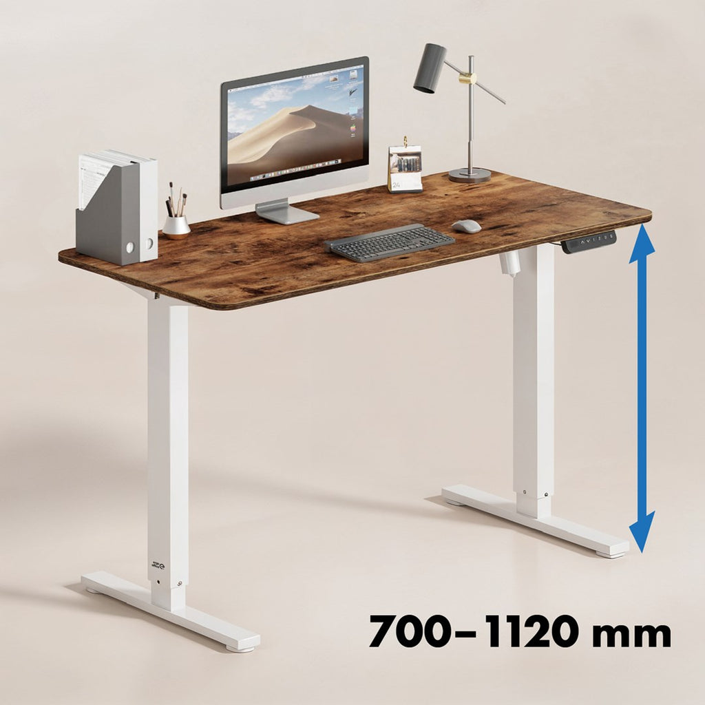 Ergo Office electric adjustable height desk  max height 1160mm  max - 80 kg  without top for standing and sitting work  white  ER-400 W