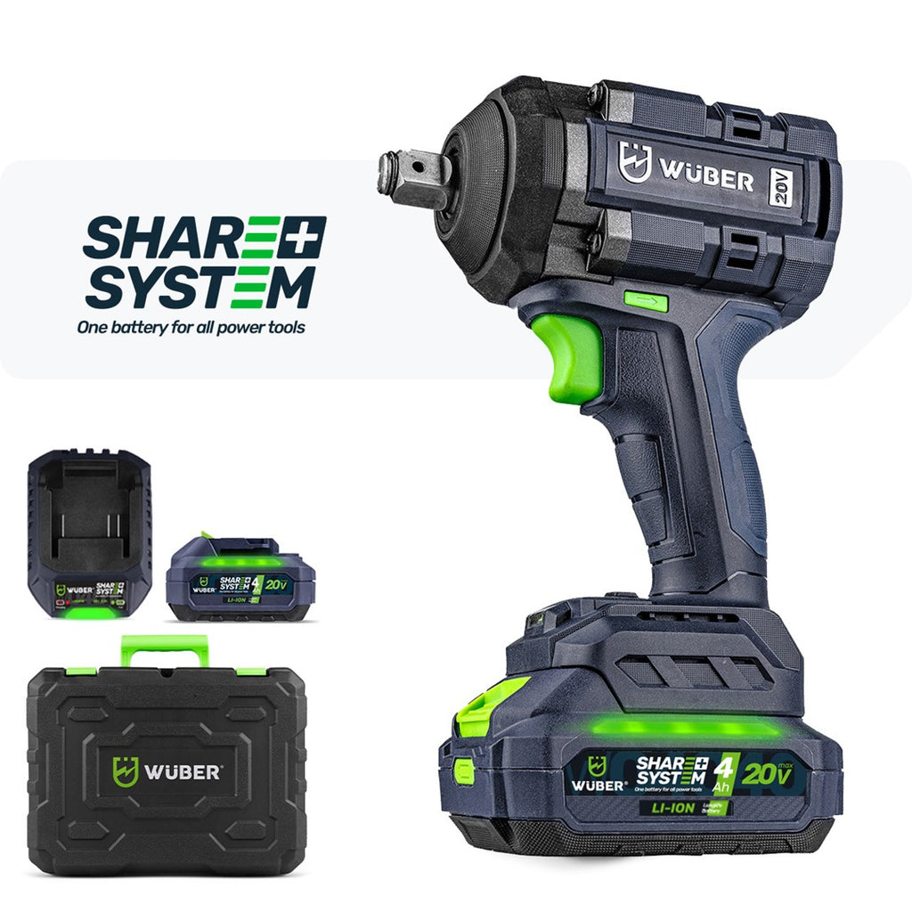WUBER Brushless Impact Wrench 20V 2200W 1000N⋅m W04604