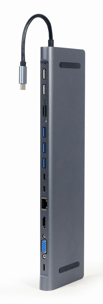 Gembird Cablexpert A-CM-COMBO9-01 - Docking Station - USB-C 3.1 - HDMI, VGA - 1GbE