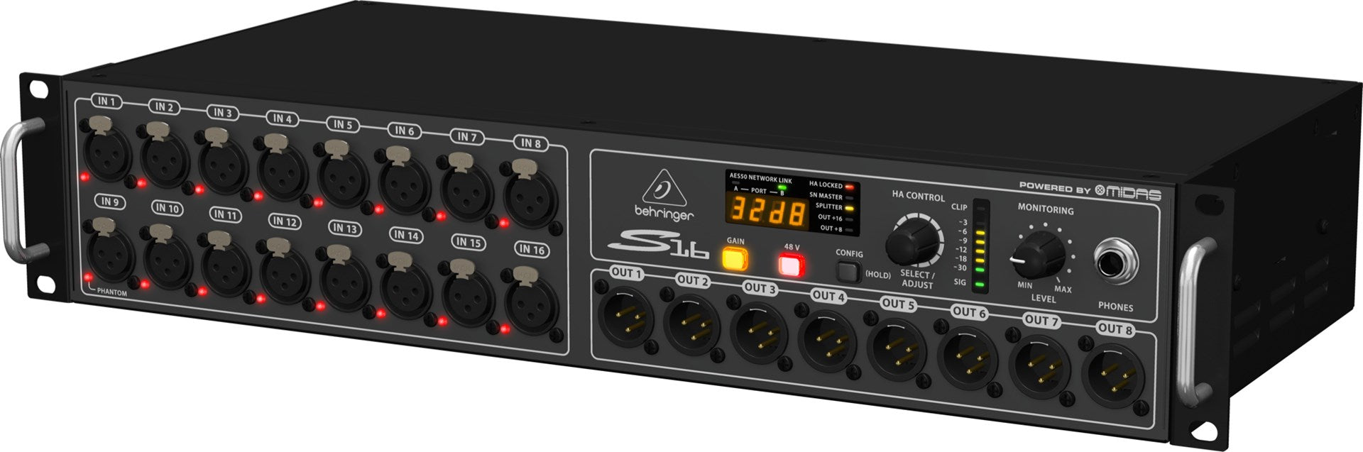 Behringer Digital Snake S16 Audio Module 16 Mic Preamps CAT5 Connection
