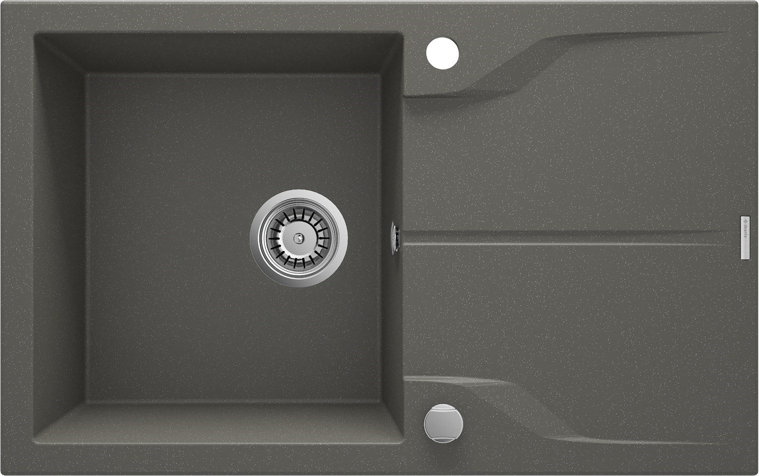 Deante 1-Bowl Granite Sink with Drainer - Anthracite 78x49 cm