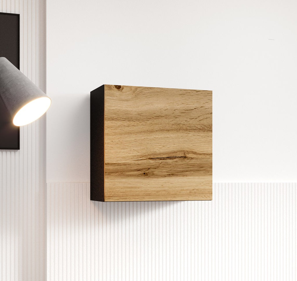 Cama square cabinet VIGO 50/50/30 black/wotan oak