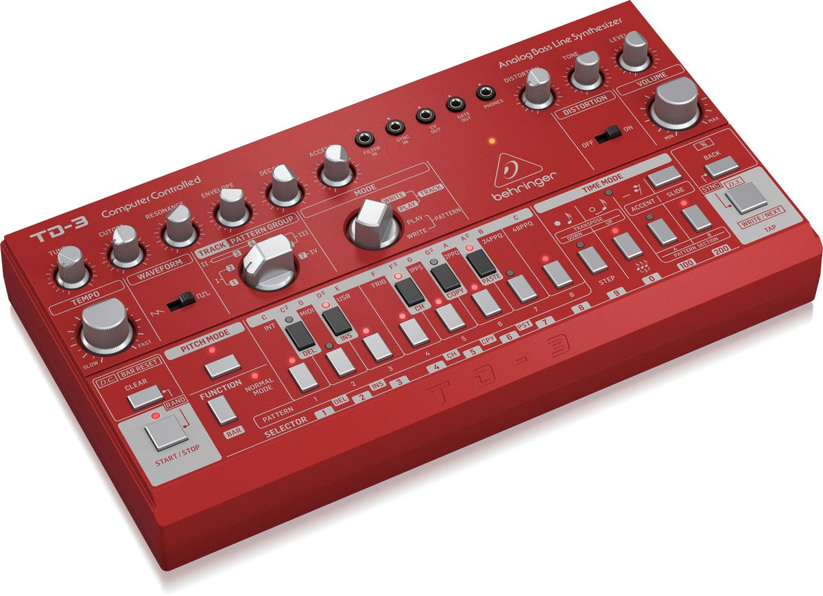 Behringer TD-3-RD Analog Synthesizer Red