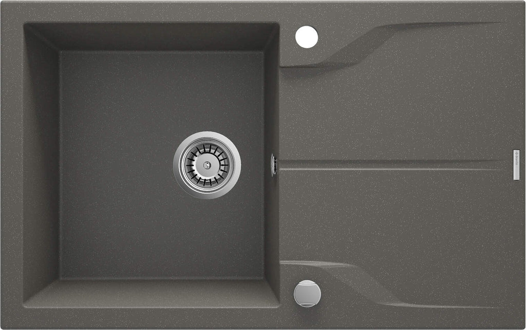 Deante 1-Bowl Granite Sink with Drainer - Anthracite 78x49 cm