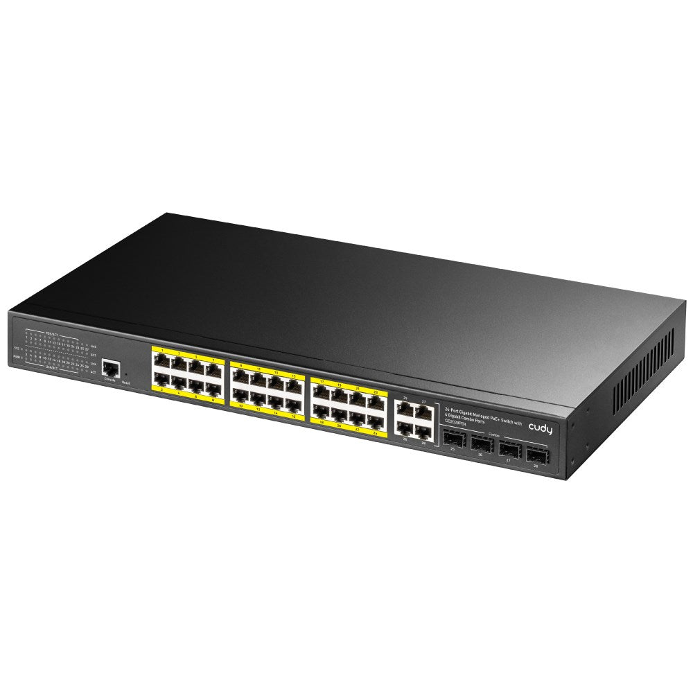 Cudy GS2028PS4 Managed L2 Gigabit Ethernet Switch PoE 10/100/1000 1U