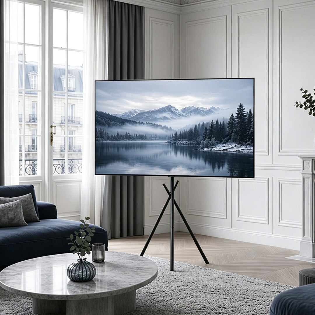 Maclean TV Floor Stand MC-181 B - For 27-55" Screens, Max 60 kg, 45° Rotation