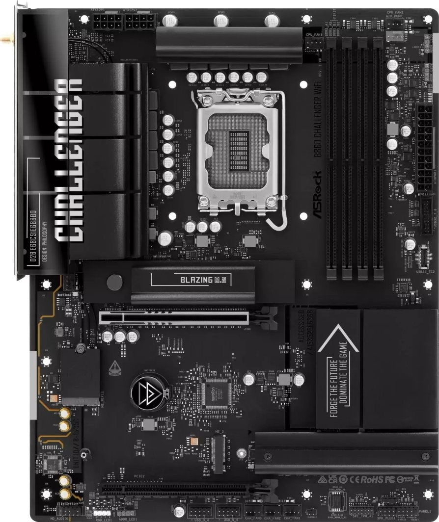 ASRock B860 Challenger WiFi 1851 ATX Motherboard - HDMI/USB-C - 90-MXBUC0-A0UAYZ