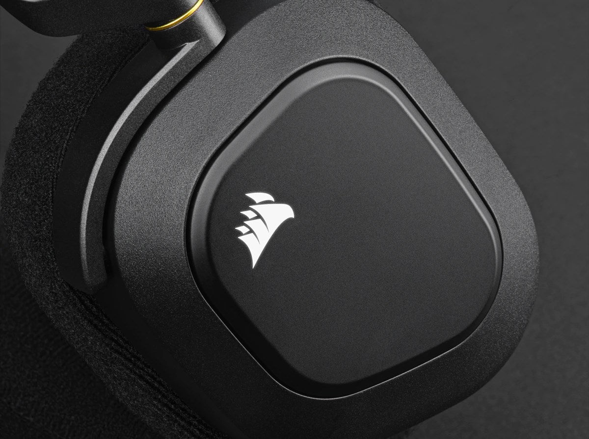 CORSAIR Gaming HS80 RGB Wireless Headset - Over-ear - 2.4 GHz - USB