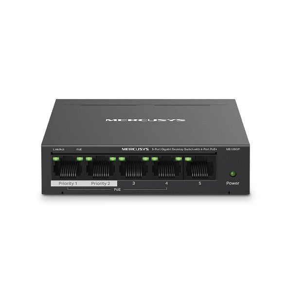 MERCUSYS Desktop Switch Gigabit 5 Ports 4 PoE 75.15 W MS105GP