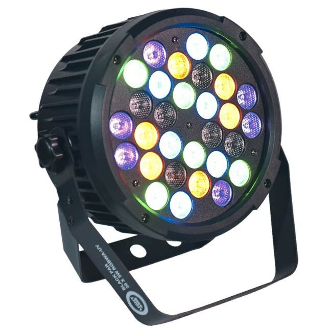 LIGHT4ME BLACK PAR 30x3W RGBA-UV LED spotlight